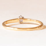 Vintage-Solitär aus 18 Karat Gelb- und Weißgold mit Diamant im Brillantschliff (ca. 0.15 ct), 60er Jahre