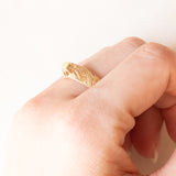 Vintage-Opalring aus 14-karätigem Gelbgold (ca. 0.15 Karat), 60er Jahre