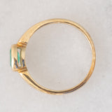 Solitario in oro giallo 9K con smeraldo (0.33ct)