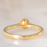 Solitaire vintage en or jaune 14 carats et diamants taillés en brillant (env. 0.45 ct), années 70