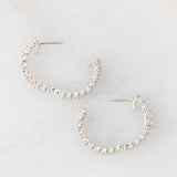 Orecchini a cerchio vintage in platino con diamanti di taglio brillante (1ctw)