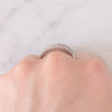 Anello a fascia vintage in platino con diamanti (1ctw), anni ‘80