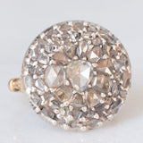 Antiker Patch-Ring aus 18 Karat Gelbgold und Silber mit Diamanten im Rosenschliff (ca. 1.40 ctw), Anfang des 900. Jahrhunderts