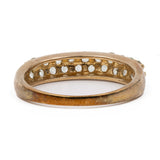 Vintage 9k yellow gold ring with mint-colored garnets (0,27ctw)