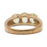 Anello vintage trilogy in oro giallo 9k con crisoberilli (1,90ctw)