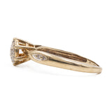 Anello vintage in oro giallo 9k con diamanti