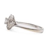 Anello vintage in oro bianco 18k con diamanti (0,30ctw), anni '70