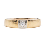 ANELLO IN ORO GIALLO 18K CON DIAMANTE DI TAGLIO BRILLANTE