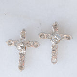 Kreuzohrringe aus Platin mit Brillanten (2 ct), 90er Jahre