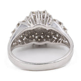 Anello vintage in oro bianco 14k con diamanti (1,20ctw)