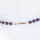 Collana vintage con ametiste e in oro giallo 18K, anni ‘70