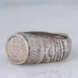 Anello medievale in argento con incisioni, XIII/XV secolo d.C.