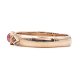 Bague vintage en or rose 9 carats avec rubis