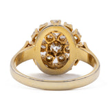 Vintage 14k yellow gold ring with brilliant cut diamonds (0,75ctw), 70s