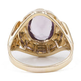 Anello vintage in oro giallo 8k con ametista