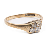 Anello vintage in oro giallo 9k con diamanti (0,24ctw)
