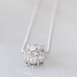 Cogli questa rosa - Collana vintage in platino con diamante rosa e diamanti bianchi