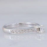 Anello vintage in oro bianco 14K con diamanti (0.34ctw ca.), anni ‘80