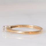 Trilogy vintage in oro giallo 9K con diamanti (centrale di taglio brillante e di 0.10ct ca.), anno 1995
