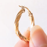 Винтажные серьги-кольца из желтого золота 9 карат, 60-70-е гг.