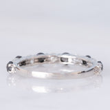 Mezzo eternity in platino con diamanti bianchi e neri (1ctw), anni ‘2000