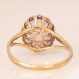 Anello da cocktail vintage in oro giallo 9K con ametista (2.10ct ca.), anno 1990