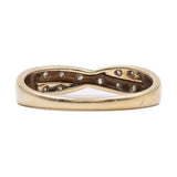 Anello vintage in oro giallo 9k e diamanti