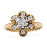 Vintage-Diamantring aus 14-karätigem Gelbgold (0,68 ctw)