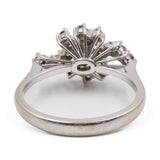 Bague vintage en or blanc 18 carats avec diamants taille brillant (environ 0.30 ct au total), années 60
