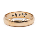 Anello vintage a fede in oro giallo 8k  con diamanti (0,10ctw)