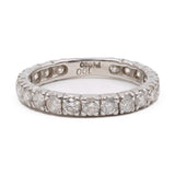 Anello vintage semi-eternity in platino 900 con 1ct di diamanti