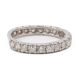 Anello vintage semi-eternity in platino 900 con 1ct di diamanti