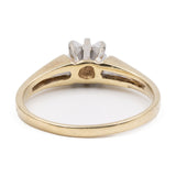Anello vintage in oro giallo 14k con solitario (0,15ct), anni '70