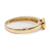 Anello vintage solitario in oro giallo 14k con diamante di 0,25ct, anni '70