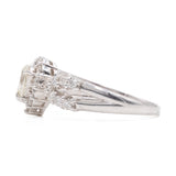 ANELLO A GOCCIA IN PLATINO 900 E DIAMANTI (0.73CTW)