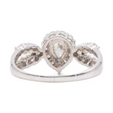 ANELLO A GOCCIA IN PLATINO 900 E DIAMANTI (0.73CTW)