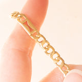 Bracelet vintage en or jaune 9K, années 70/80