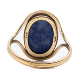 Anello vintage in oro giallo 8k con laspislazzulo
