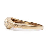 Anello vintage in oro giallo 14k con diamanti (0,07ctw), anni '70