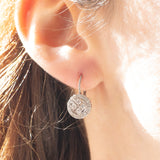 Orecchini in oro bianco 18K con diamanti di taglio brillante (0.40ctw ca.), anni ‘90