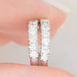 Orecchini a cerchio vintage in platino con diamanti (0.50ctw), anni ‘90/anni ‘2000