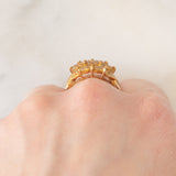 Anello vintage in oro giallo 9K con sfeni (1.52ctw)