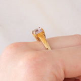 Anello da cocktail vintage in oro giallo 9K con ametrina (1.38ct)