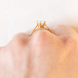 Französischer Vintage-Ring aus 18 Karat Gelbgold mit Aquamarin (ca. 1.50 ct), 60er/70er Jahre