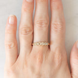Veretta vintage in oro giallo 14K con diamanti fancy brown di taglio princess (1ctw ca.), anni ‘90