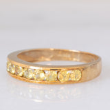 Veretta vintage in oro giallo 9K con sfeni (0.62ctw ca.)