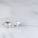 Smeraldo di giorno, Rubino di notte - Collana vintage in platino con alessandrite e diamanti