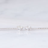 Orecchini pendenti vintage in oro bianco 18K con diamanti (1.15ctw), anni ‘90