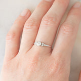 Anello Art Déco in oro bianco 14K con diamanti (0.28ctw ca.), anni ‘30