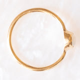 Solitario vintage in oro giallo 9K con opale (0.15ct ca.), anno 1978
